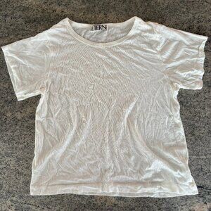 Eterne Short Sleeve Baby Tee Ivory - Medium